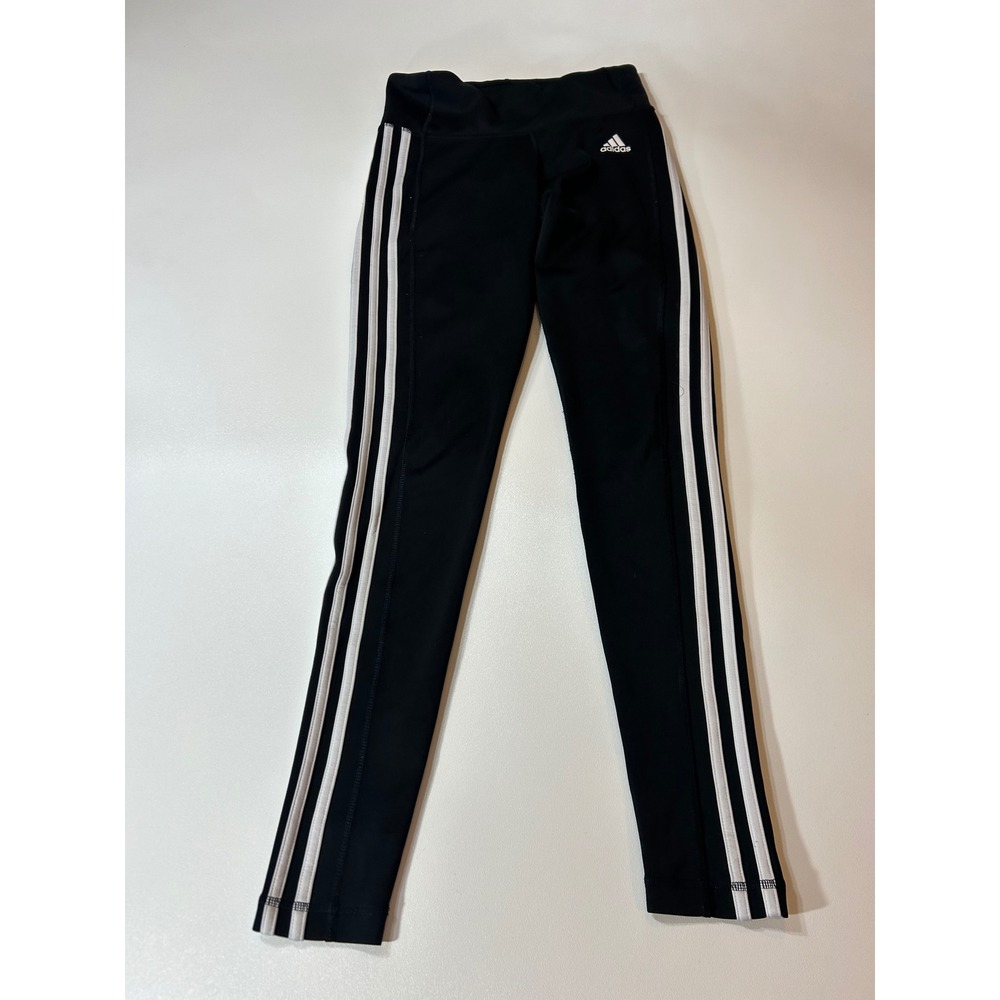 Adidas Leggings Women's Small Black Climalite 3-Stripe Performance Tights